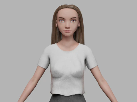 Donna abbastanza giovane V31506 Modello 3D