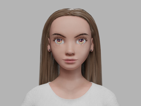 Pretty young woman V31506 3D मॉडल