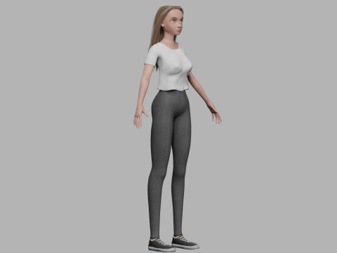 Pretty young woman V31506 3D मॉडल