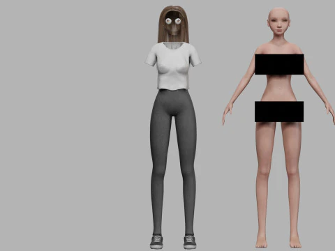 Pretty young woman V31506 3D Model