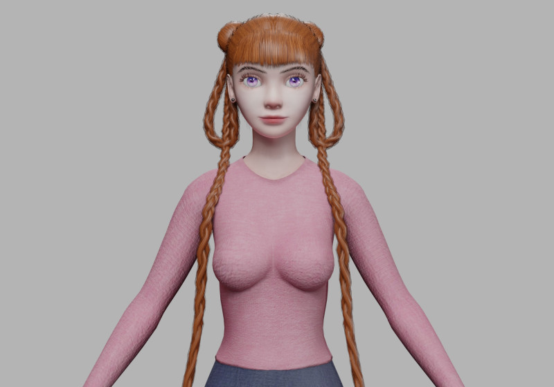 Standard young woman V38955 Modelo 3D .c4d .max .obj .3ds .fbx .stl .blend 