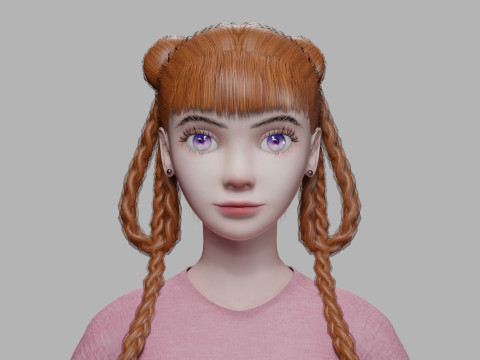 Standard young woman V38955 Modelo 3D