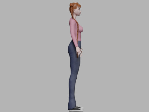 Standard young woman V38955 Modelo 3D