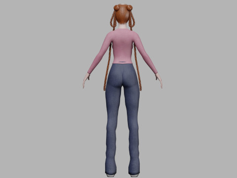 Standard young woman V38955 Modelo 3D