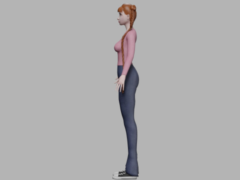 Standard young woman V38955 Modelo 3D