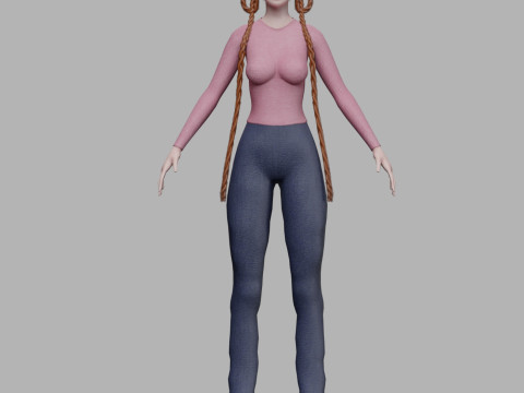 Standard young woman V38955 Modelo 3D