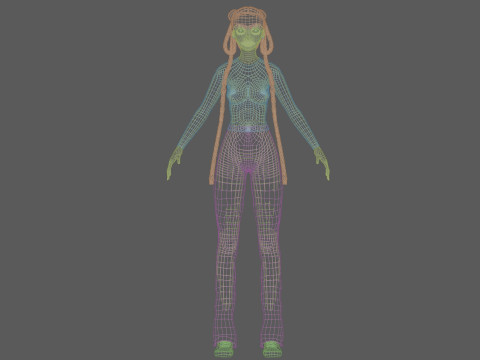 Standard young woman V38955 Modelo 3D