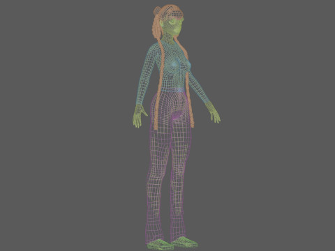 Standard young woman V38955 Modelo 3D
