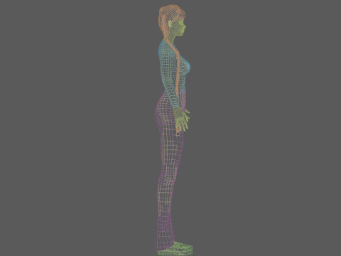 Standard young woman V38955 Modelo 3D
