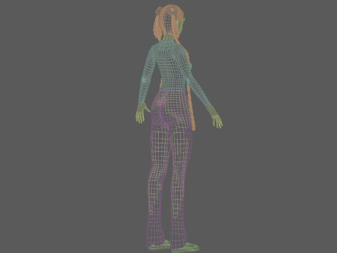 Standard young woman V38955 Modelo 3D