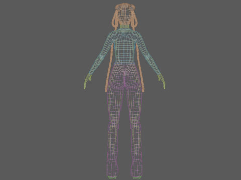 Standard young woman V38955 Modelo 3D