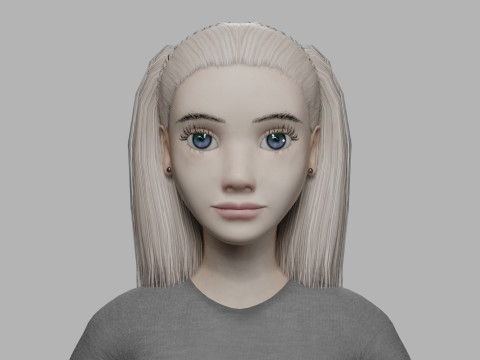Stylized young woman V20737 Modèle 3D
