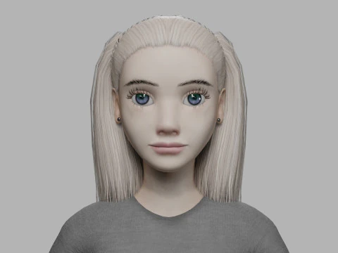 Stylized young woman V20737 3D Model