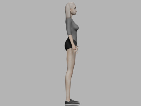 Stylized young woman V20737 Modèle 3D