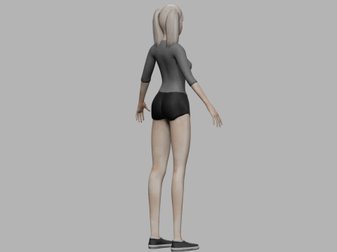 Stylized young woman V20737 Modèle 3D
