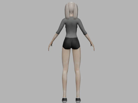 Stylized young woman V20737 3D Model