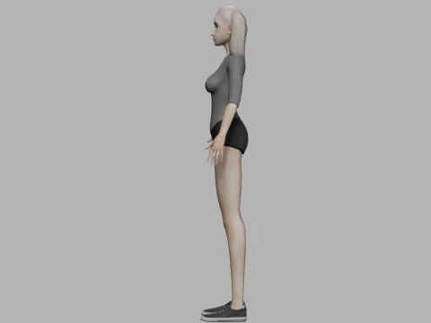 Stylized young woman V20737 3D Model