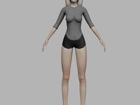 Stylized young woman V20737 3D Model