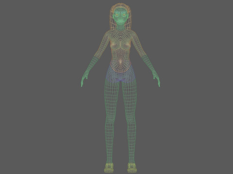 Stylized young woman V20737 Modèle 3D