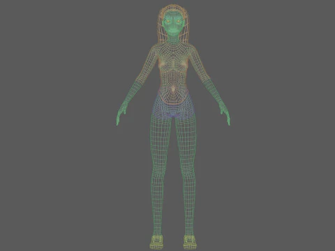Stylized young woman V20737 3D Model