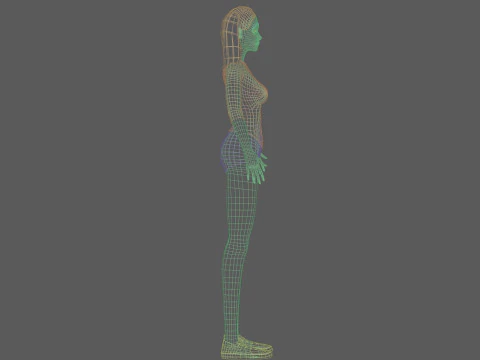 Stylized young woman V20737 3D Model