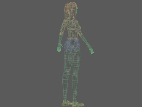 Stylized young woman V20737 3D Model