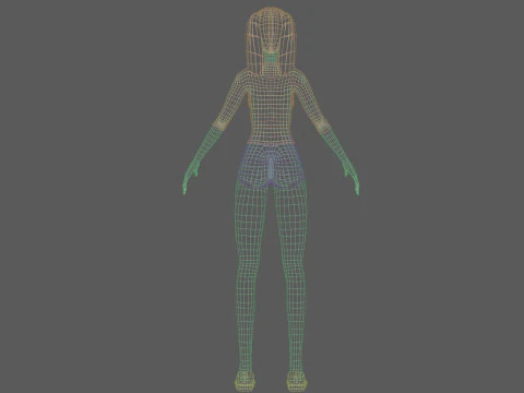Stylized young woman V20737 3D Model