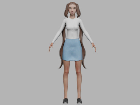 Sweet basic woman V24093 3D Model