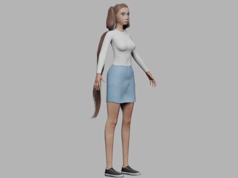 Sweet basic woman V24093 3D Model