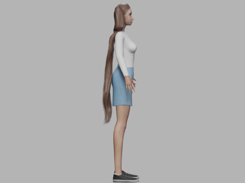 Sweet basic woman V24093 3D Model