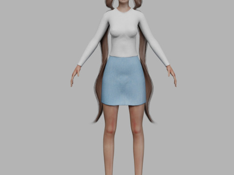 Sweet basic woman V24093 3D Model
