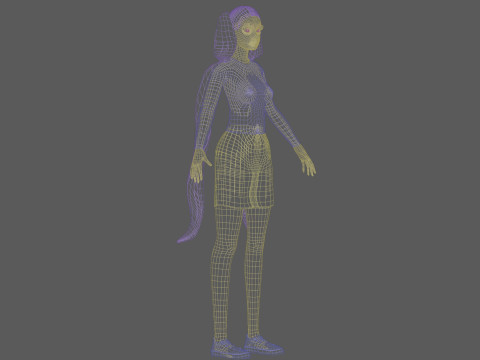 Sweet basic woman V24093 3D Model