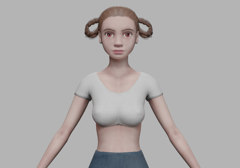 Sweet cartoon woman V24481 Modelo 3D .c4d .max .obj .3ds .fbx .stl .blend 