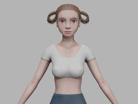 Sweet cartoon woman V24481 3D Модель