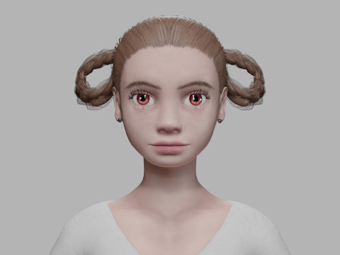 Sweet cartoon woman V24481 Modelo 3D