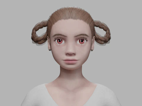 Sweet cartoon woman V24481 3D Model