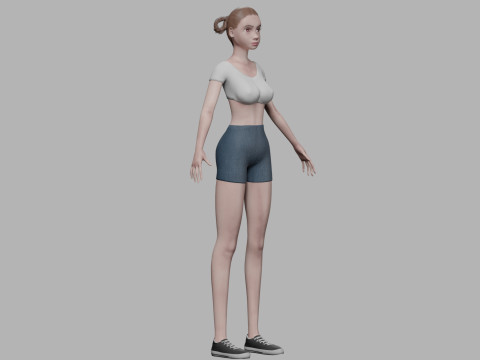 Sweet cartoon woman V24481 Modelo 3D