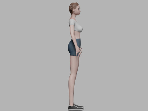 Sweet cartoon woman V24481 Modelo 3D