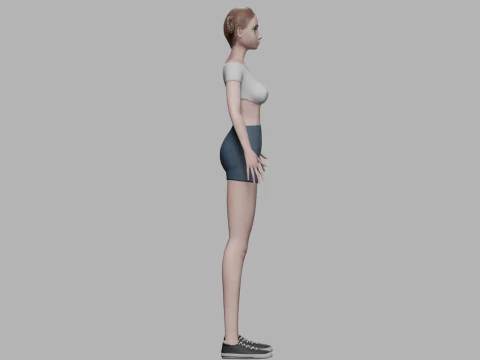 Sweet cartoon woman V24481 3D Model