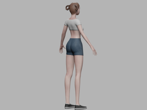 Sweet cartoon woman V24481 Modelo 3D