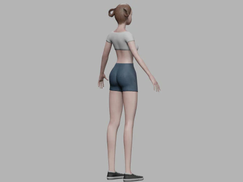 Sweet cartoon woman V24481 3D Model