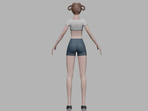 Sweet cartoon woman V24481 3D Model