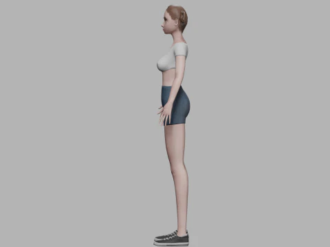 Sweet cartoon woman V24481 3D Model