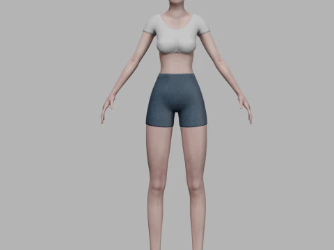 Sweet cartoon woman V24481 3D Model