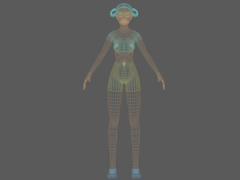 Sweet cartoon woman V24481 Modelo 3D