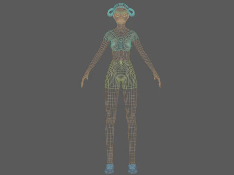 Sweet cartoon woman V24481 3D Model