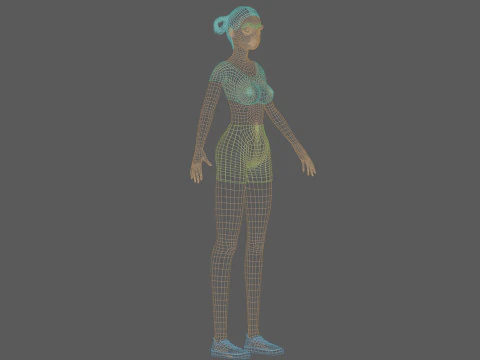 Sweet cartoon woman V24481 3D Model