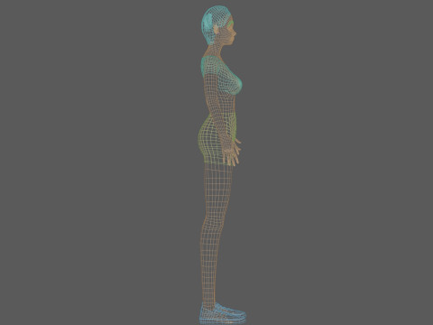 Sweet cartoon woman V24481 Modelo 3D