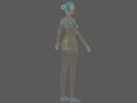 Sweet cartoon woman V24481 Modelo 3D