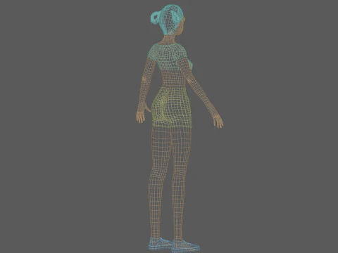 Sweet cartoon woman V24481 3D Model